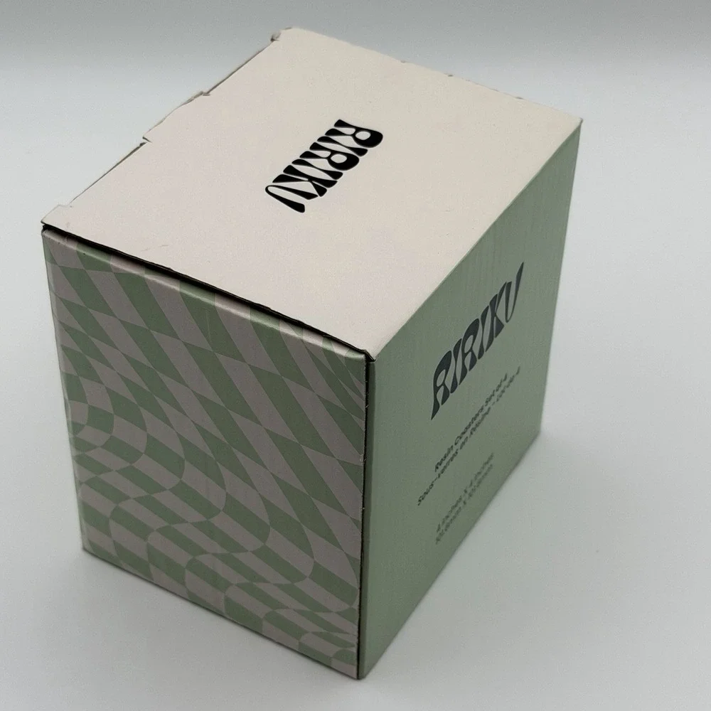 RiRiKu Resin Coasters‎ Set of 4 Square 4in Marbled New In Box